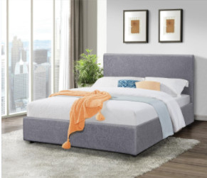 आधुनिक डिजाइन लिनन कपड़े राजा आकार Tufted भंडारण बिस्तर फ्रेम बीएससीआई