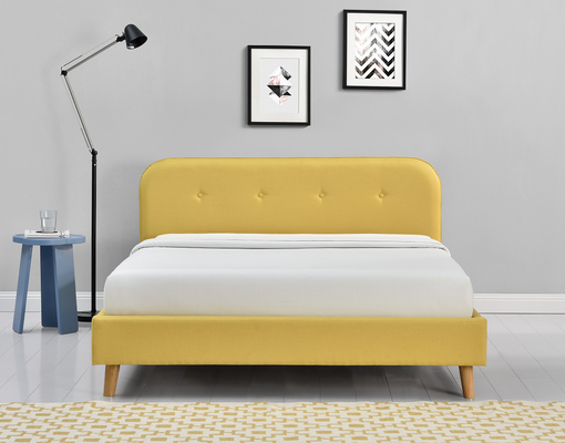ODM Tufted Upholstered Queen Platform Bed आधुनिक सरल 140x200Cm